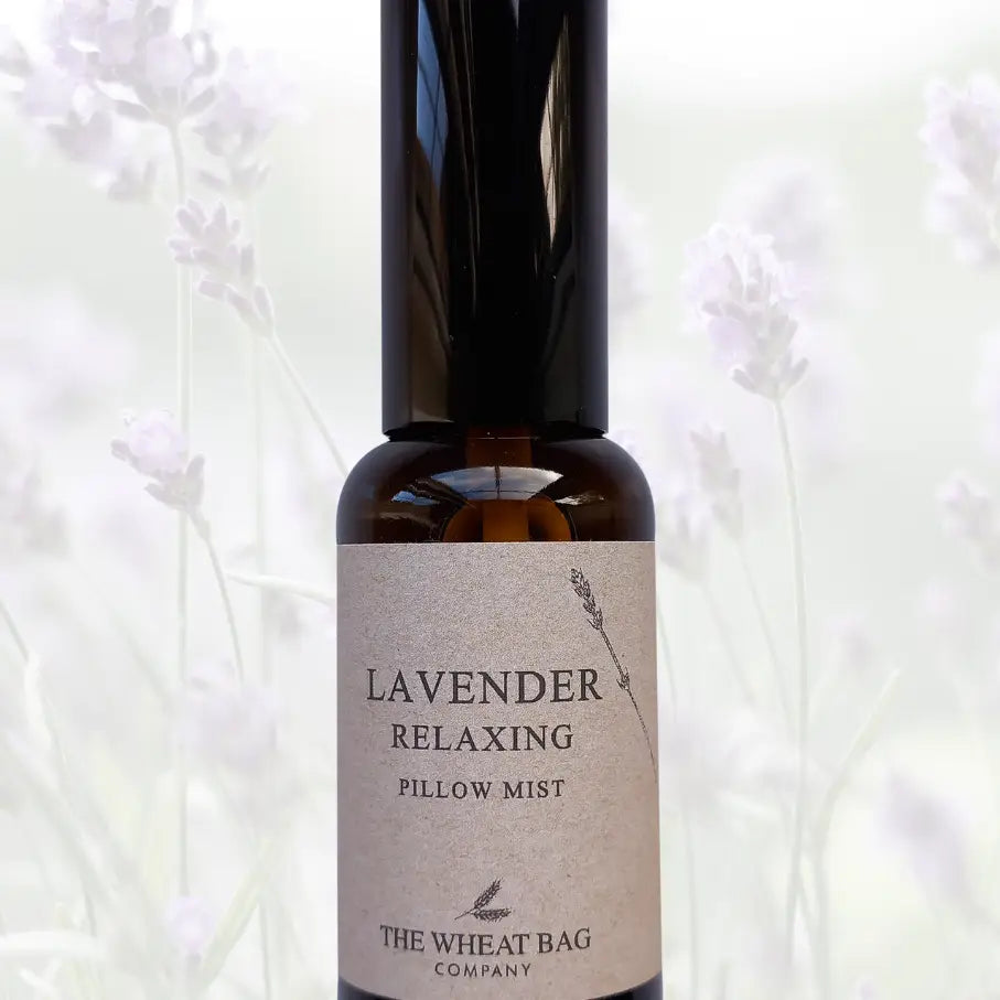 Lavender pillow mist bottle for restful sleep and relaxation.