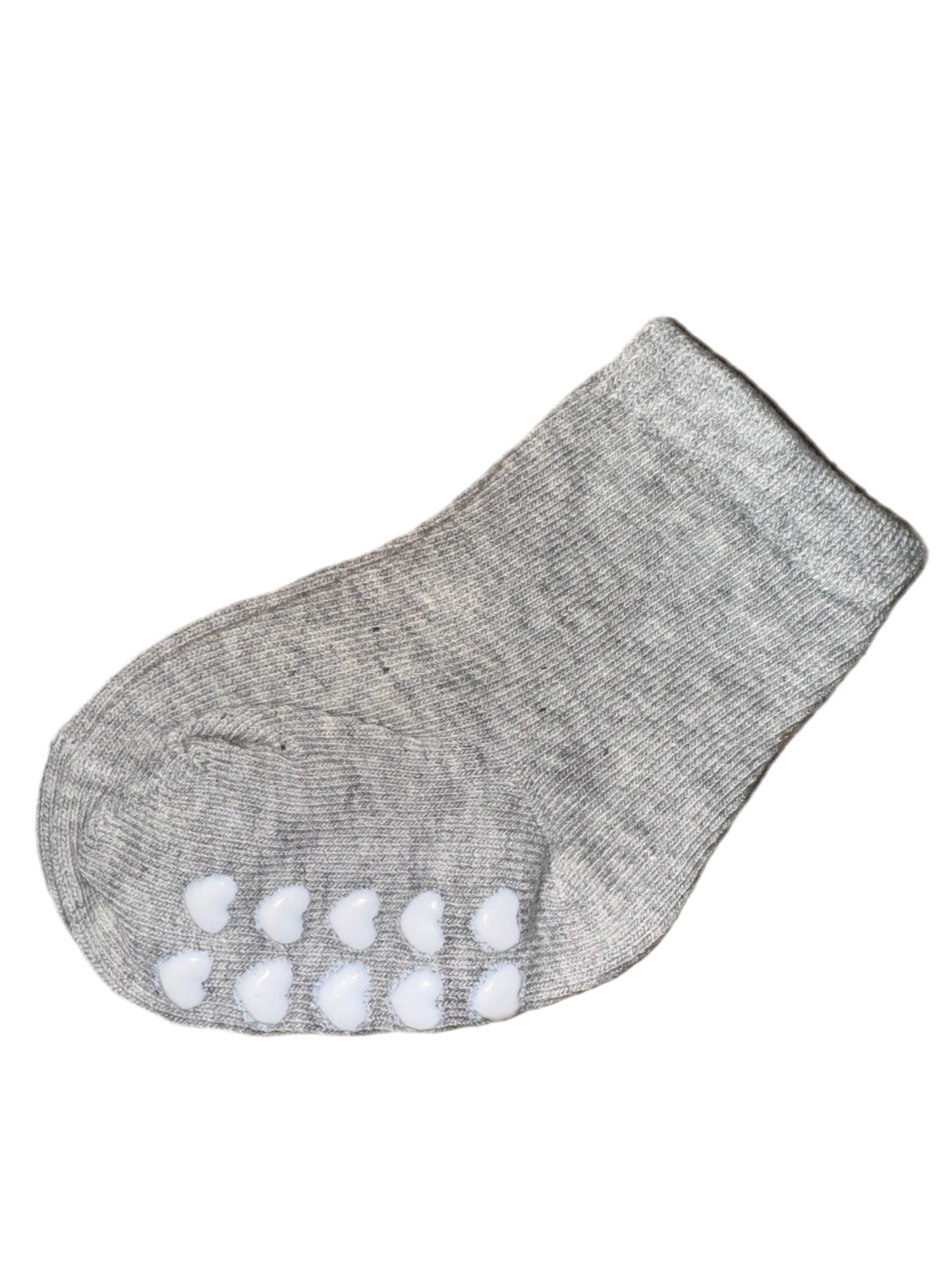 Set of Two Pairs of Baby Socks - One with Soft Rubber Soles for Learning to Walk