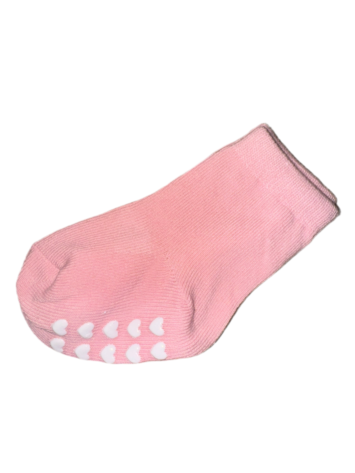 Set of Two Pairs of Baby Socks - One with Soft Rubber Soles for Learning to Walk
