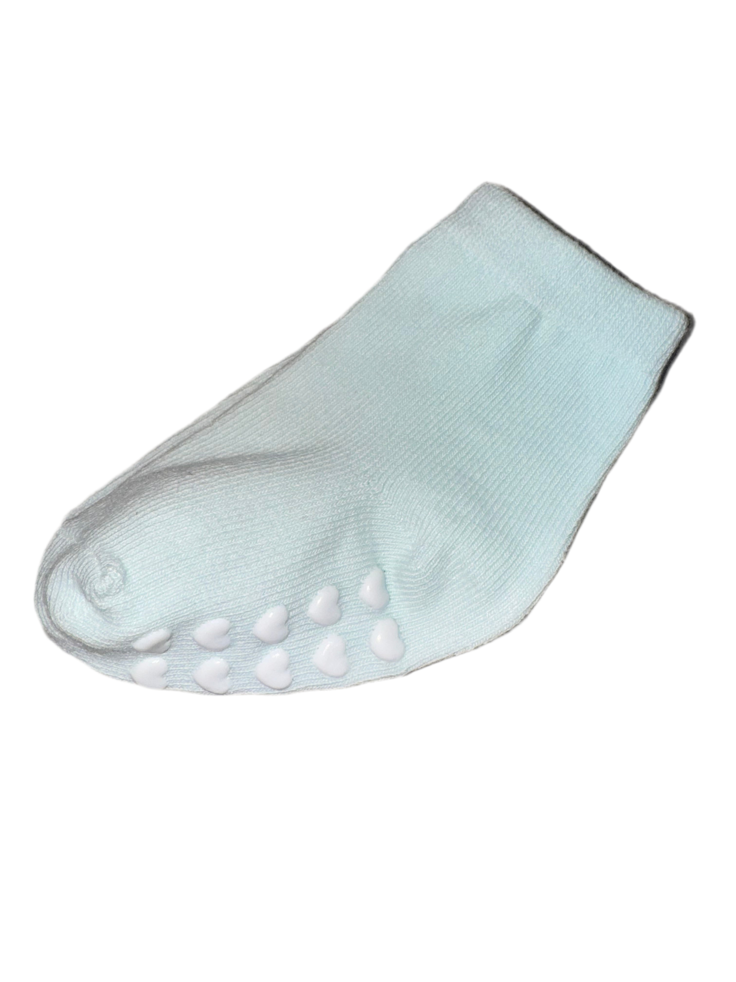 Set of Two Pairs of Baby Socks - One with Soft Rubber Soles for Learning to Walk