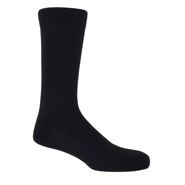 Men's soft cotton long socks in dark charcoal grey colour