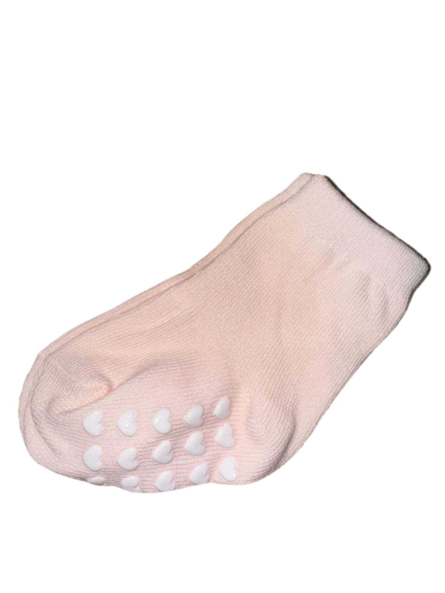 Set of Two Pairs of Baby Socks - One with Soft Rubber Soles for Learning to Walk
