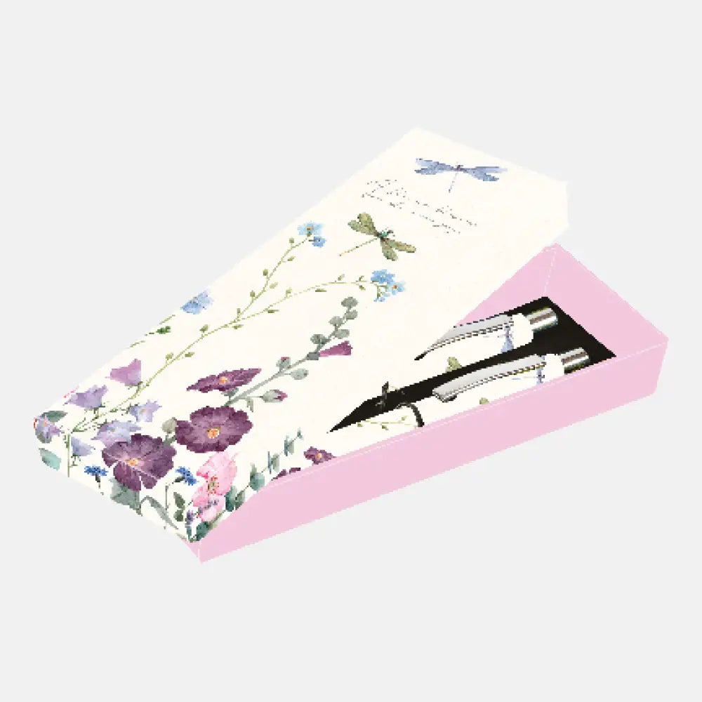 Gift Pen Set - Wild Harmony with floral box design.