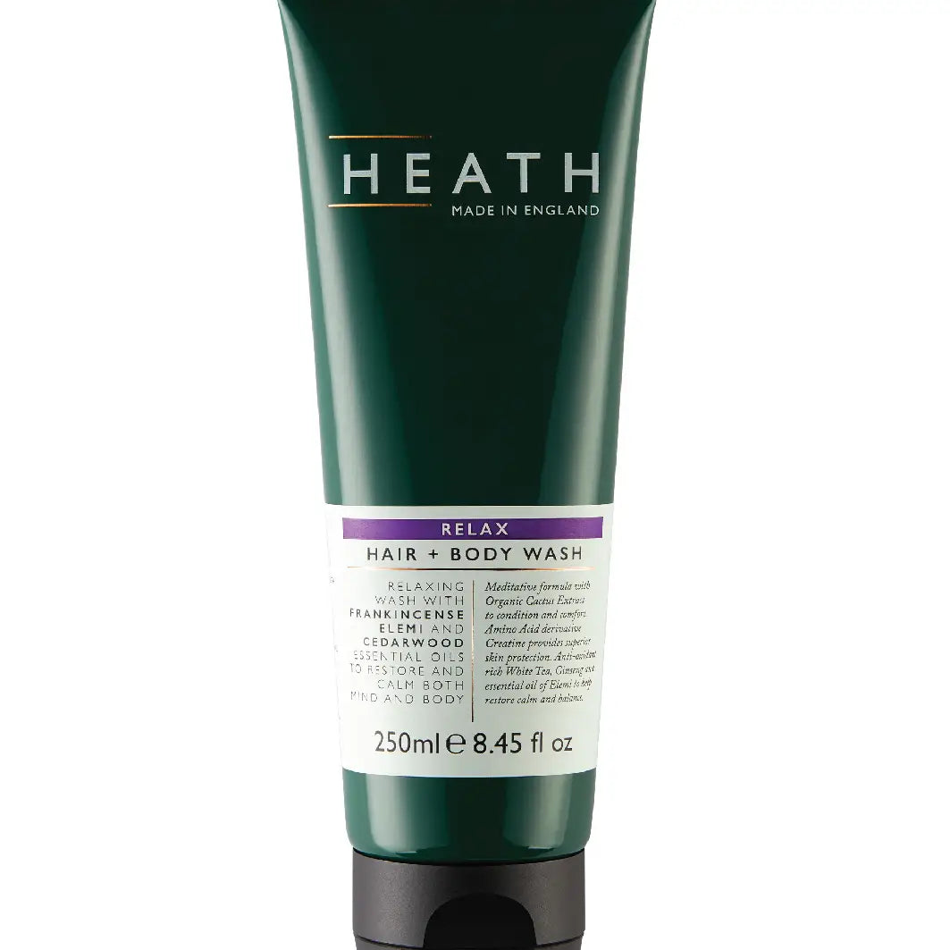 HEATH Relax Hair & Body Wash 250 ml bottle.