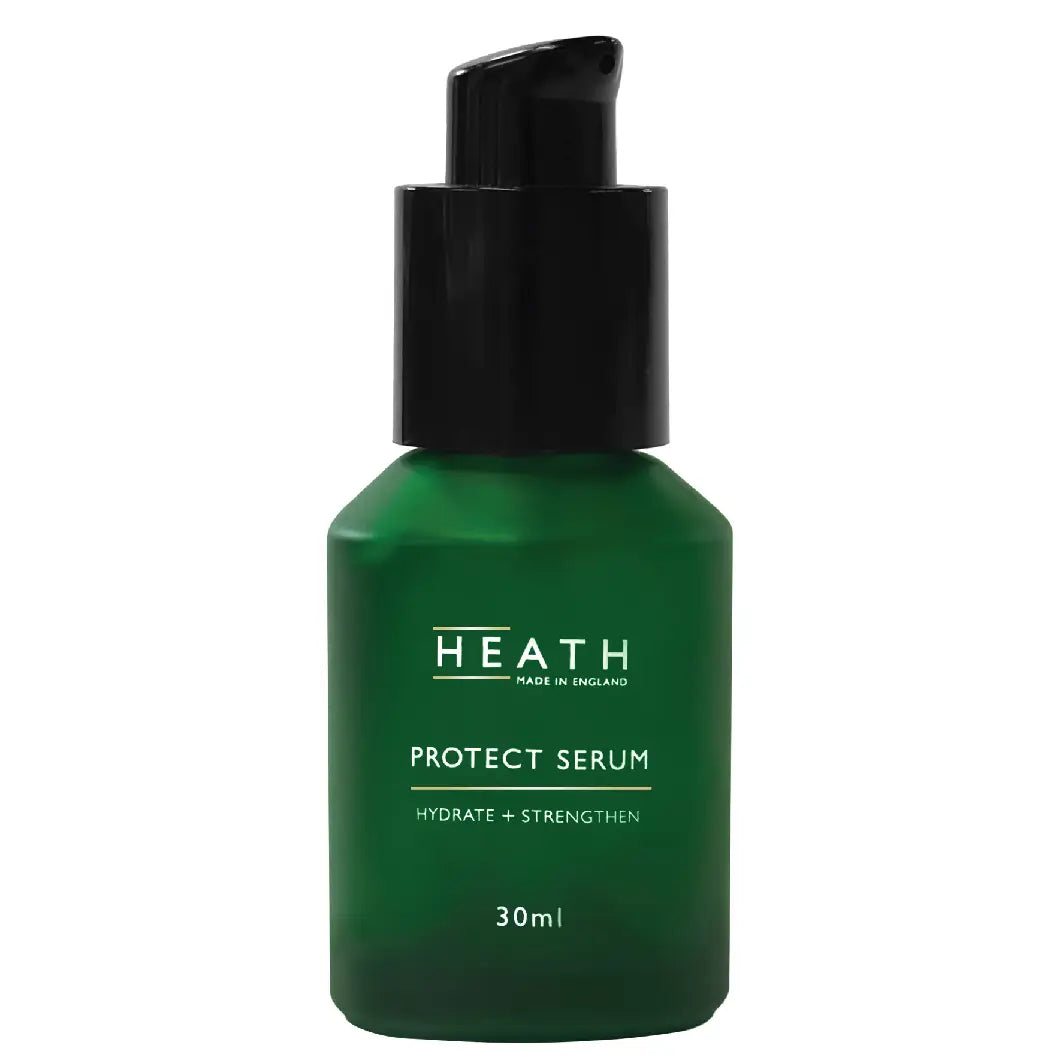 Heath Protect Serum 30ml bottle with black pump lid.