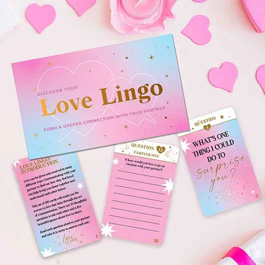 Love Lingo Cards Game for deeper partner connection with questions and quotes.