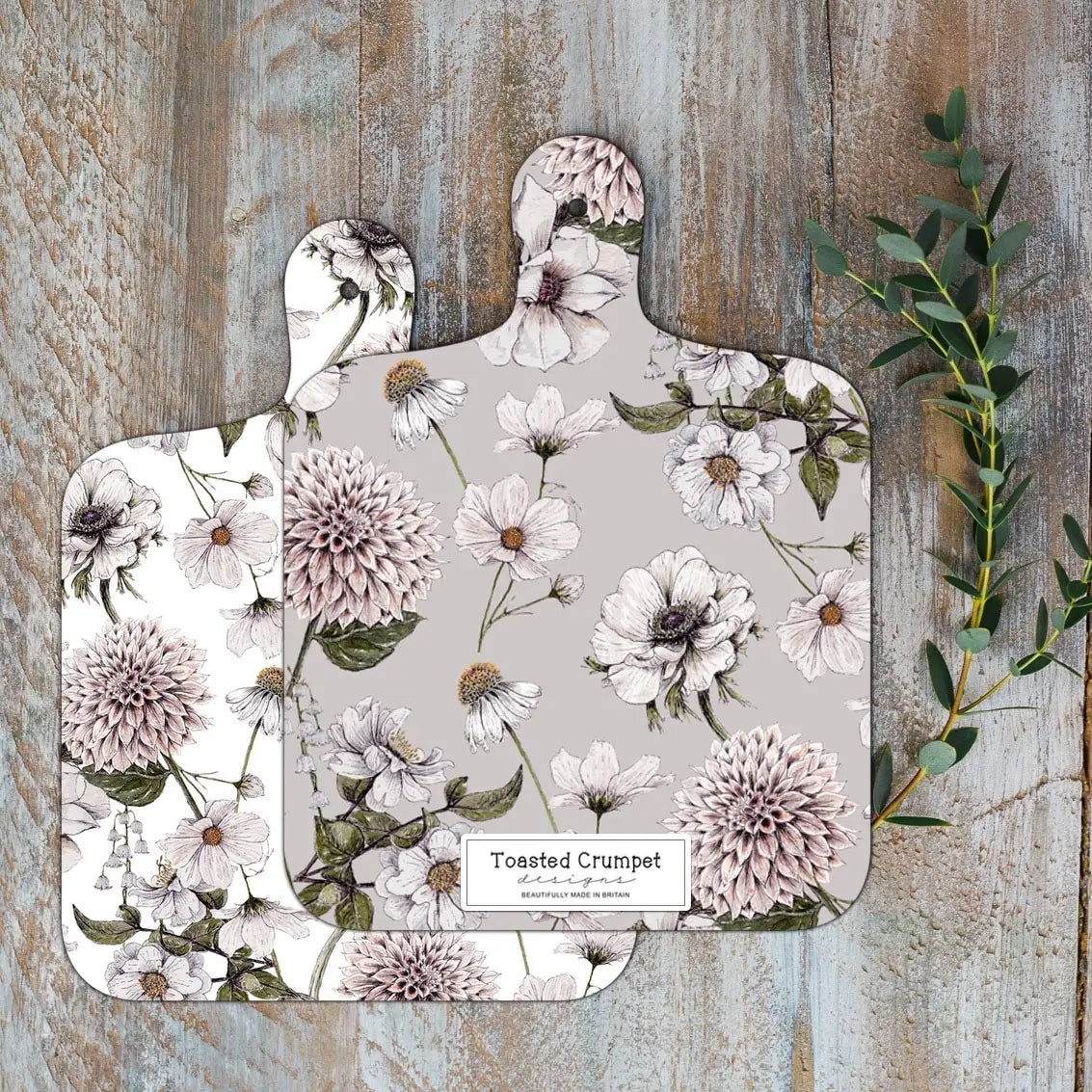 Floral Print Mini Double Sided Chopping Board with Elegant Design