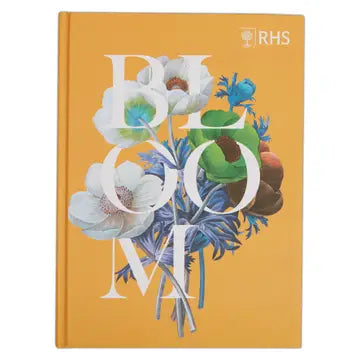 Royal Horticultural Society A5 floral sketchbook with blooms on cover.