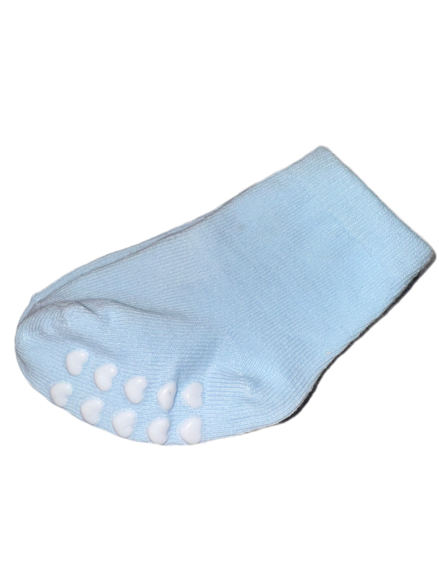 Set of Two Baby Socks One with Soft Rubber Soles for Learning to Walk