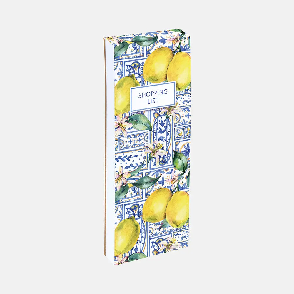 Shopping List - St Clement's with lemon design cover.