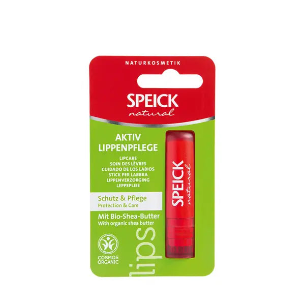 Speick Natural Activ Lip Care Stick for soft, moisturized lips with natural ingredients and essential oils.
