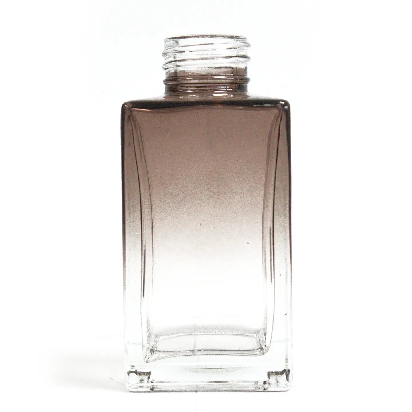 Charcoal square reed diffuser bottle for aromatherapy oils.