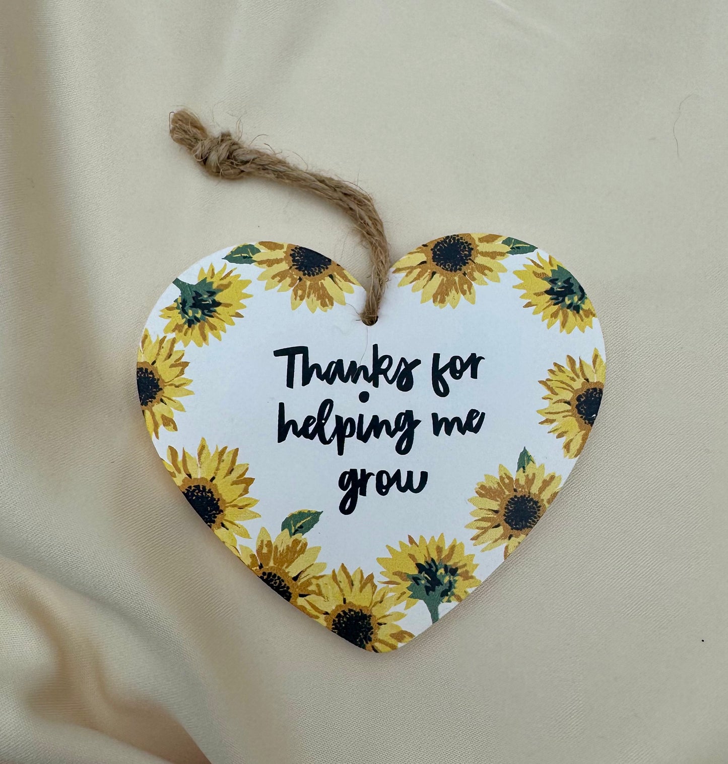 Elegant plaque with "Thanks For Helping Me Grow" — a heartfelt gift for teachers or mentors.