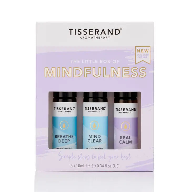 Aromatherapy Little Box Of Mindfulness Gift Box with three 10ml bottles for meditation.