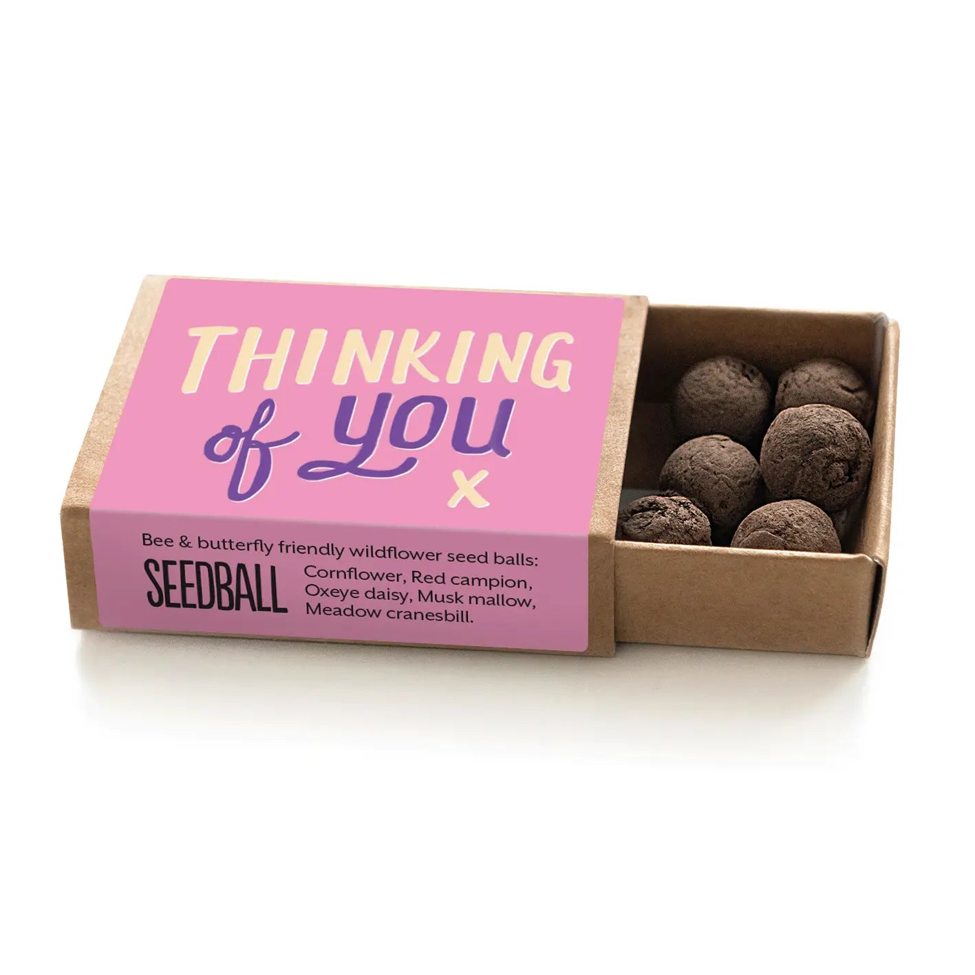 Thinking of You Seed Ball Box with 6 Wildflower Seed Balls