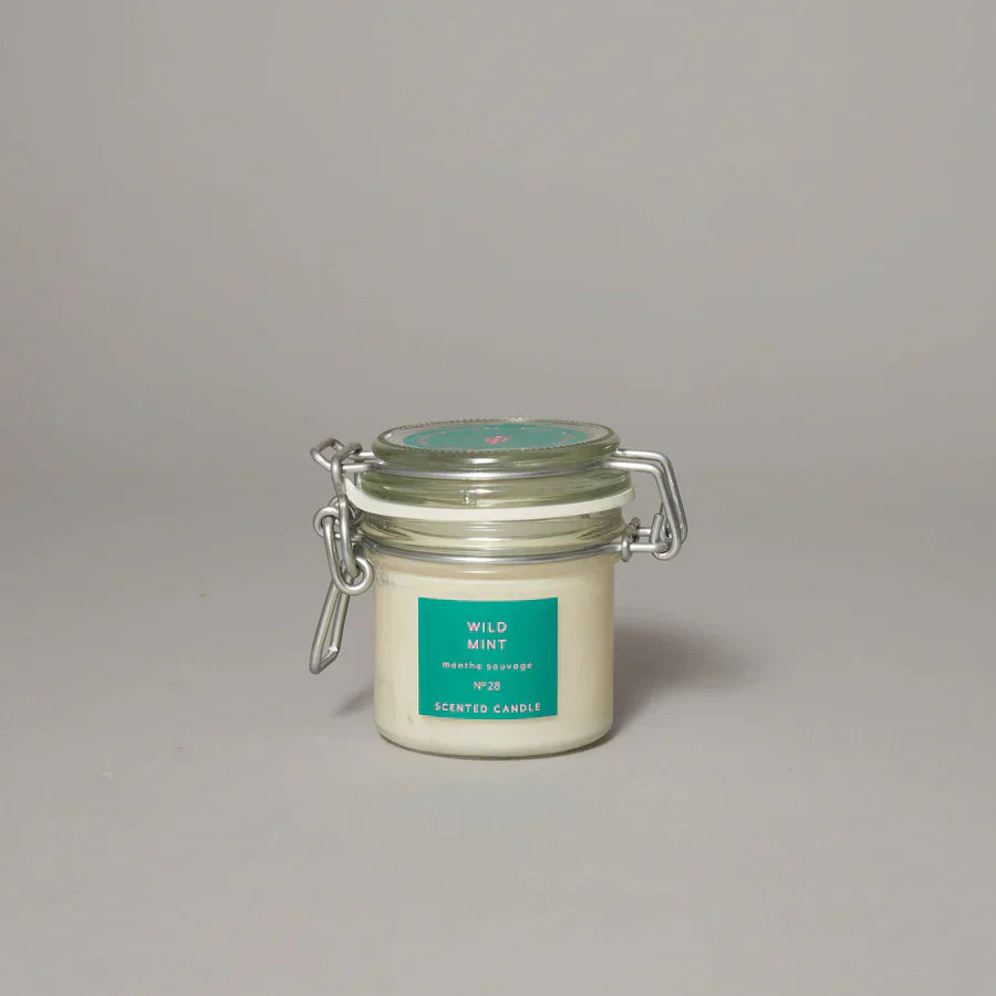 Wild Mint True Grace small kitchen jar candle with refreshing aroma in glass jar.