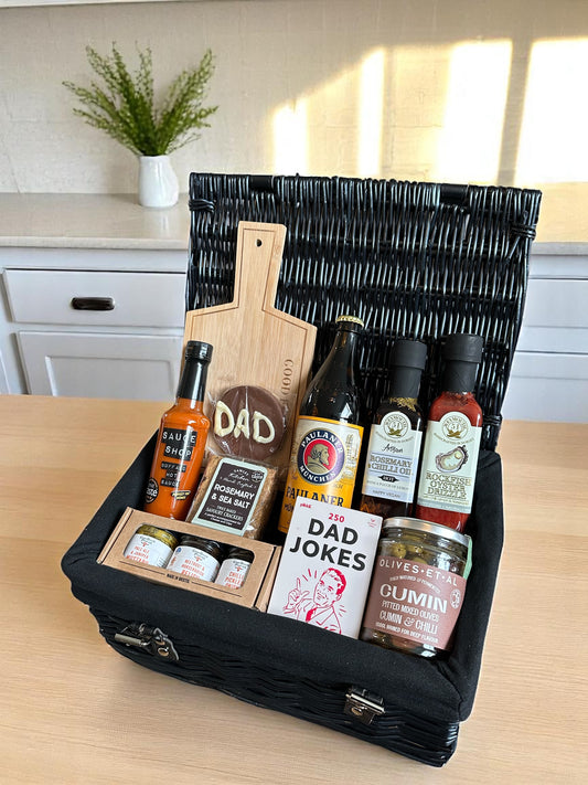 Gourmet treats, craft beer, and dad jokes—everything Dad needs for a fun, flavorful celebration.