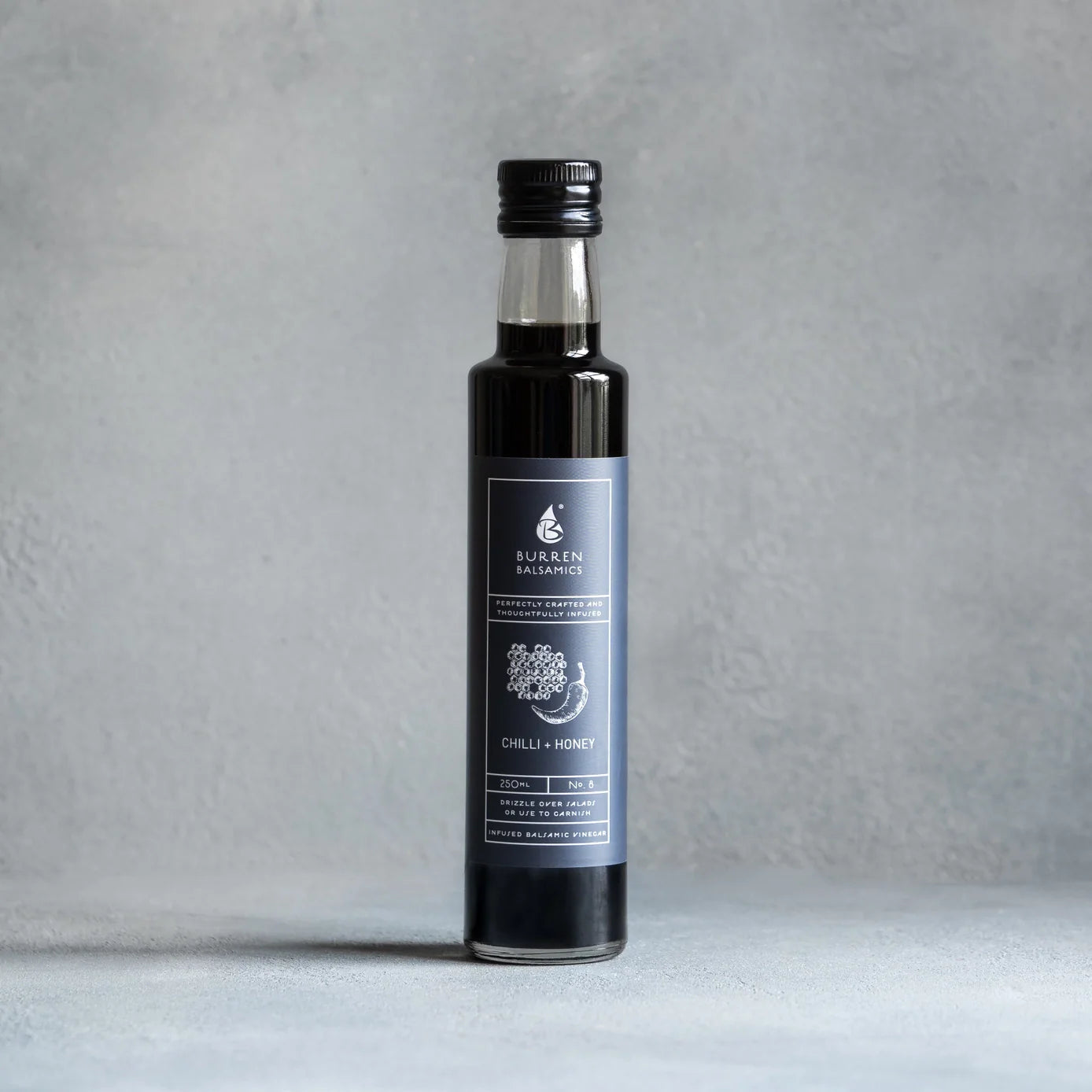 Chilli & Honey Infused Balsamic Vinegar from Modena in glass bottle