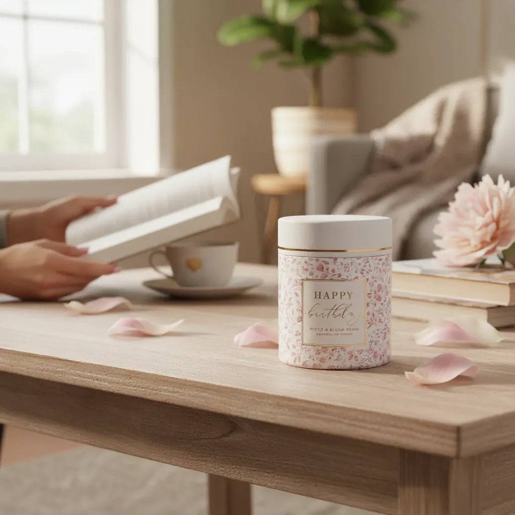 Happy Birthday Peony & Blush Suede Boutique Soy Candle