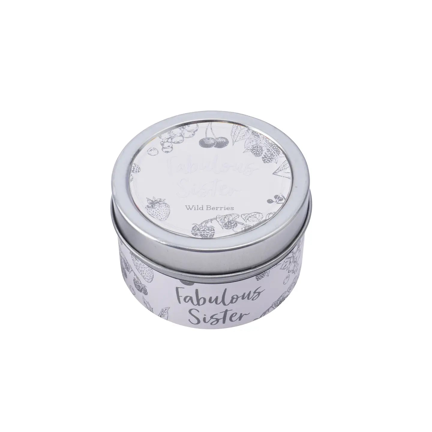 Fabulous Sister Candle with botanical wild berries scent in stylish packaging.