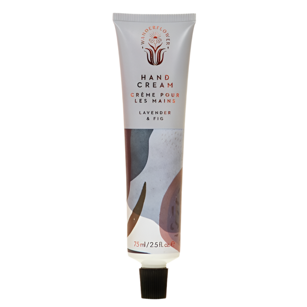 Lavender and fig hand cream vegan blue grey floral tube hydrating nourishing 
