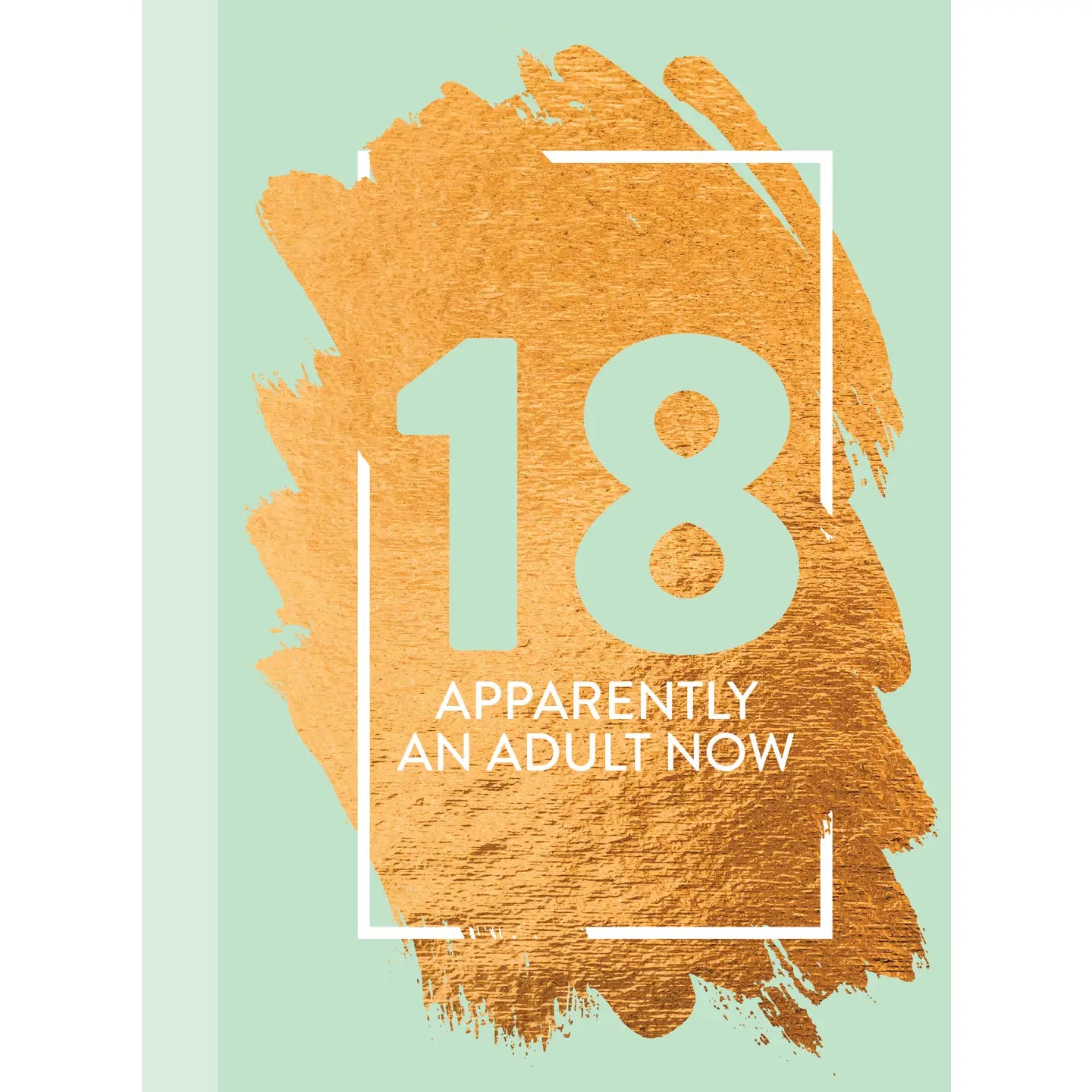 18th birthday pocket book with humorous quotes and advice, titled "18: Apparently An Adult Now."