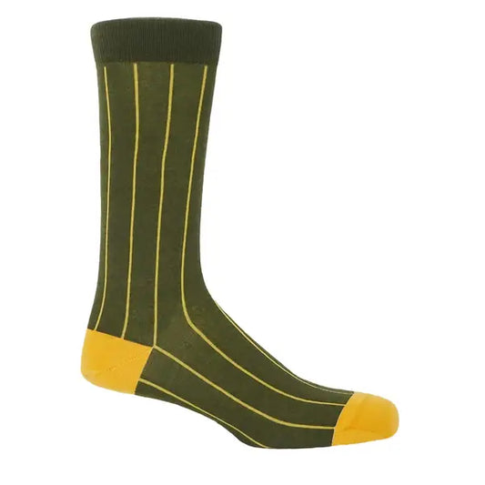 Pin Stripe luxury men's cotton socks with contrasting stripes.