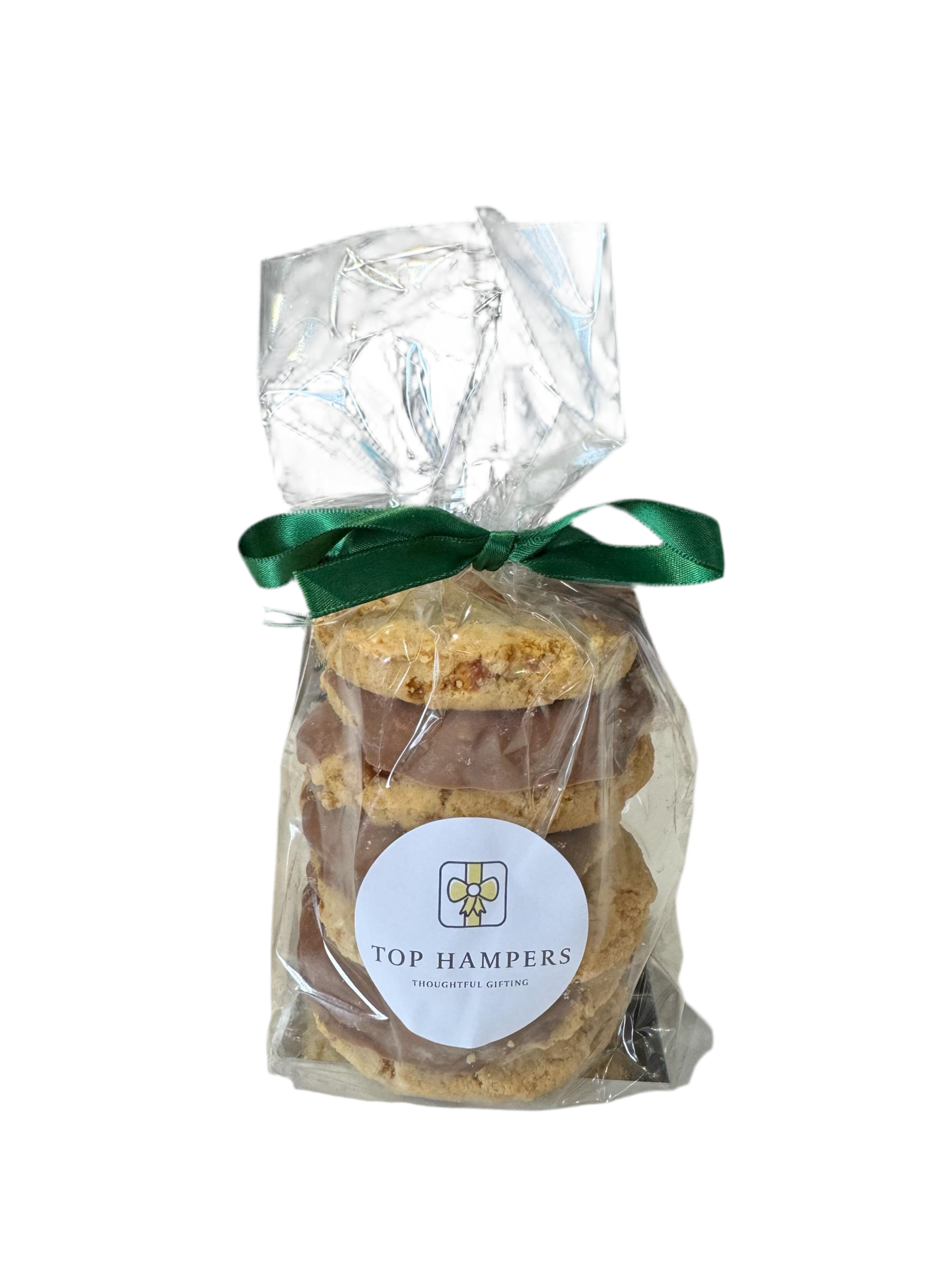 Delicious banoffee and caramel chocolate dipped in milk chocolate biscuits. 