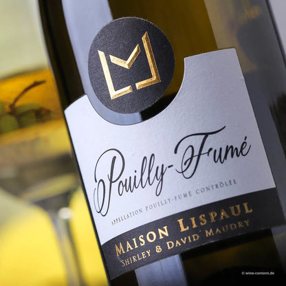 Pouilly Fumé AOC 2023 wine bottle with label.