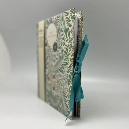 Morris and Co Daily Organiser Stationery With Green Flower Design