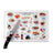 A Very English Alphabet 'Food & Drink' Glass Cutting Board