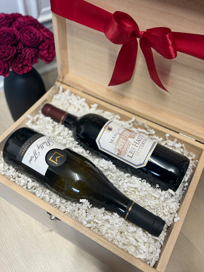 Red and White Wine Wooden Gift Box | Can Be Personalised