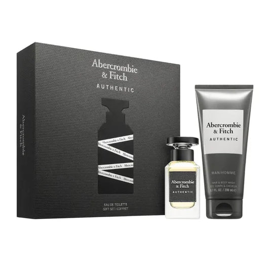 Authentic Man by Abercrombie & Fitch: citrus, ginger & suede in a 50ml EDT + 200ml Body Wash gift set.