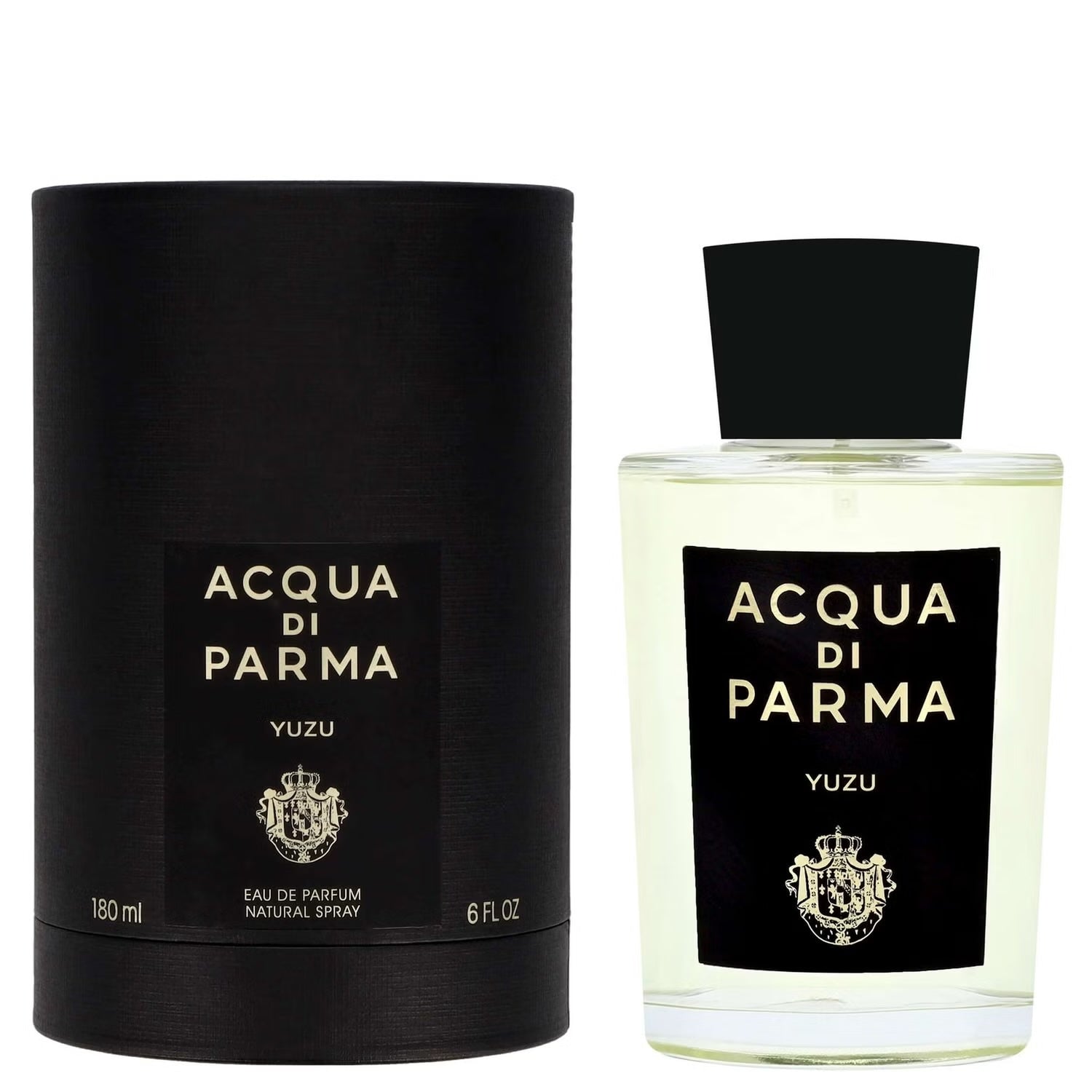 Bright yuzu, floral heart, and warm musk in Acqua di Parma Yuzu 180ml Eau de Parfum spray.