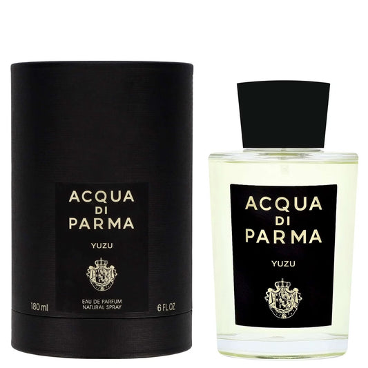 Bright yuzu, floral heart, and warm musk in Acqua di Parma Yuzu 180ml Eau de Parfum spray.