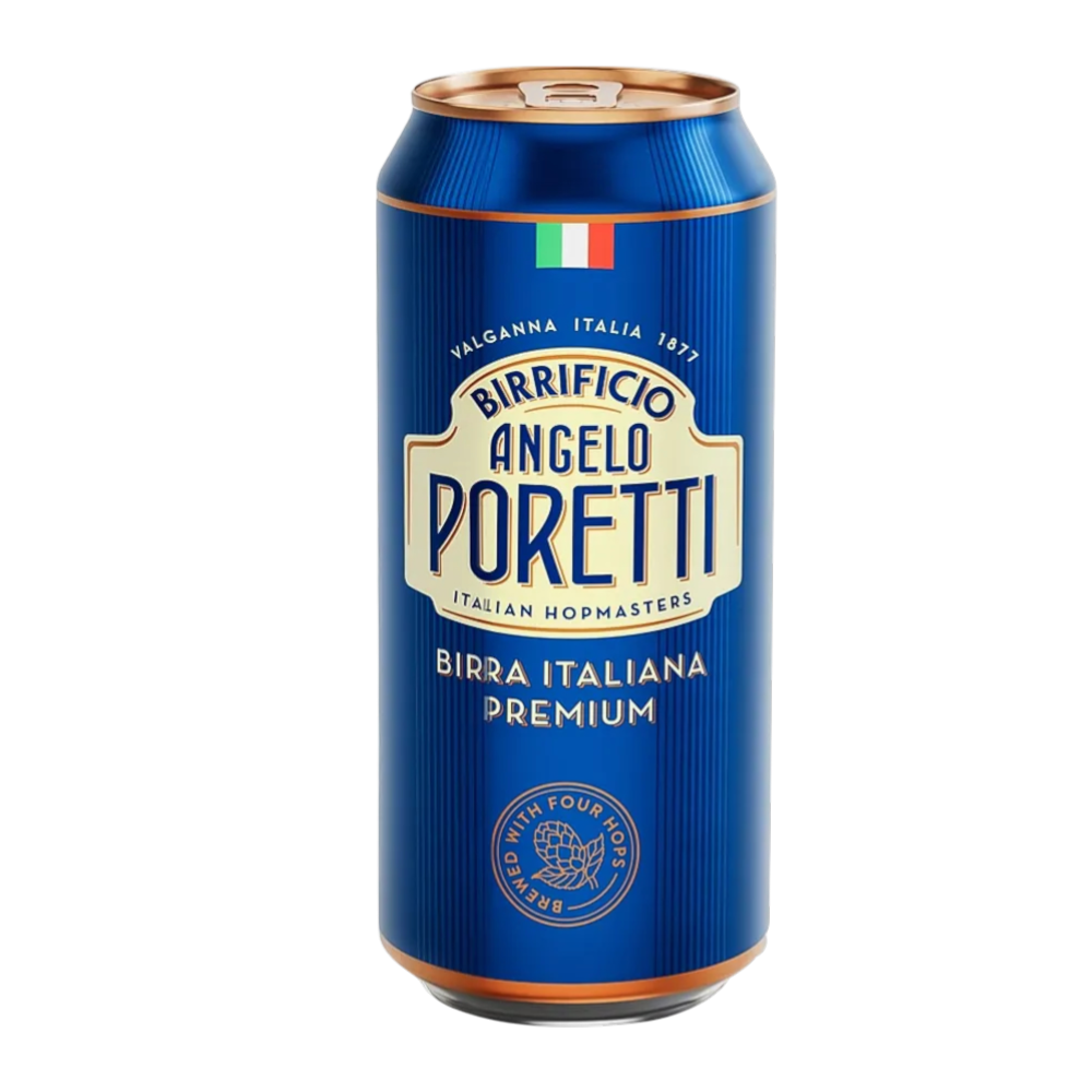 Can of Angelo Poretti Premium Lager