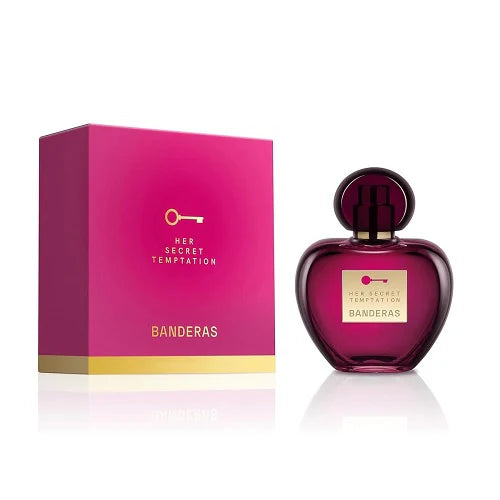 Her Secret Temptation by Antonio Banderas 80ml is a bold, seductive scent with pink pepper, rose, and musk.