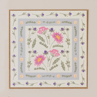 Apple & Clover Botanical White Floral Blank Card