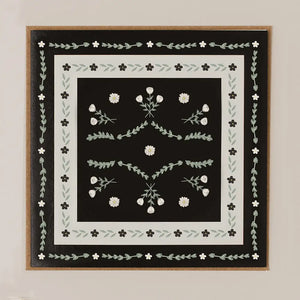 Floral Border Blank Greeting Card