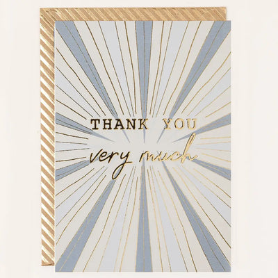 Apple & Clover Grey & Blue Abstract Thank You Card