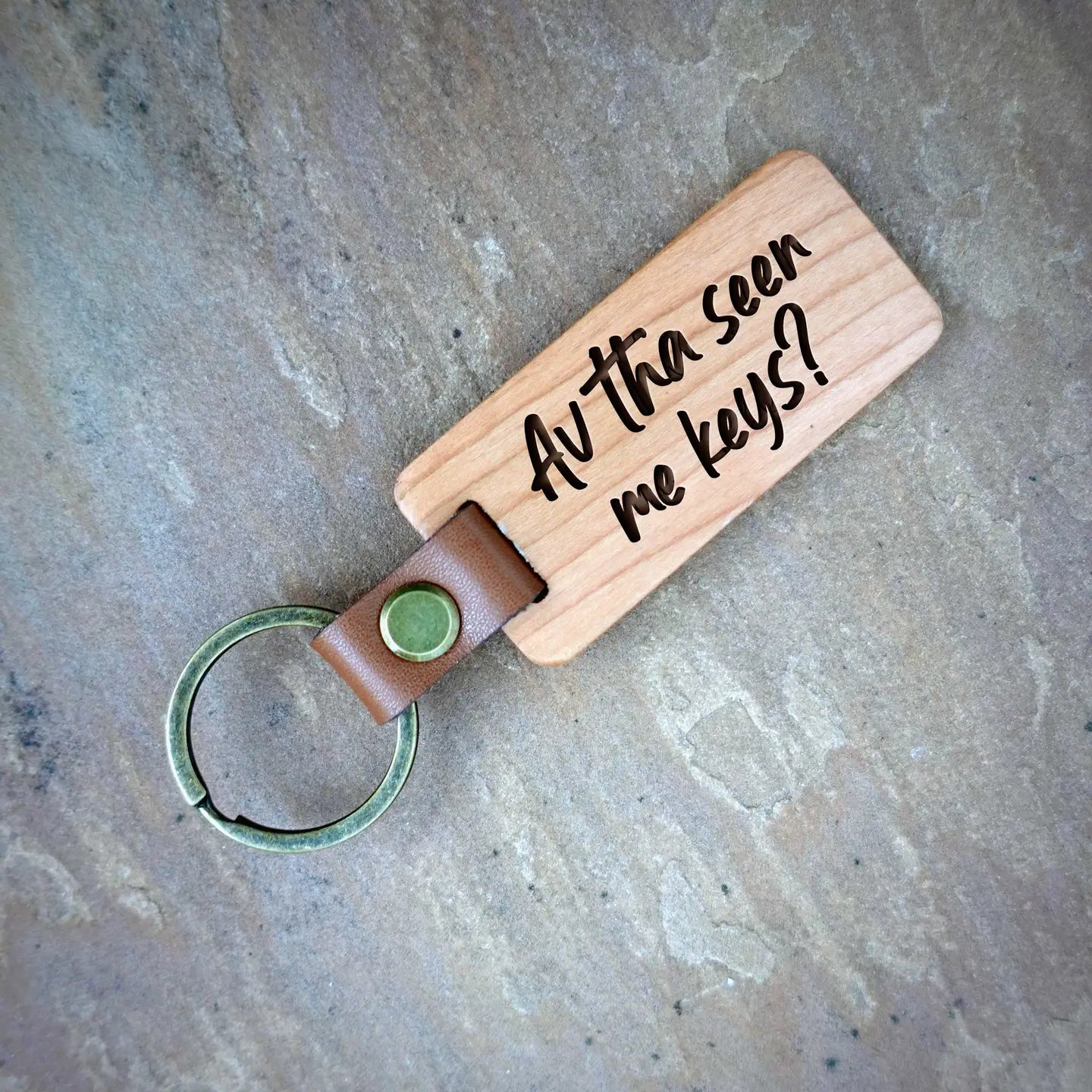 “Av tha seen me keys?” keyring brings Yorkshire charm and wit to your keys—fun and unique!
