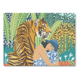 Awaken The Tiger - Glass Chopping Board