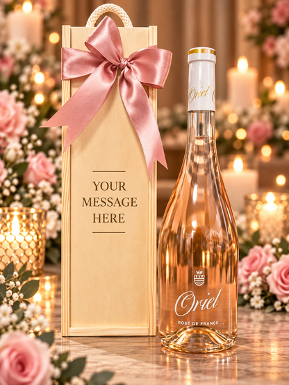 Wooden Bottle Box with Choice of Rosé | Can Be Personalised