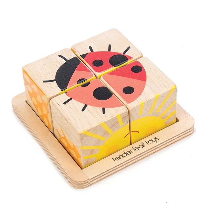 Bright Wooden Baby Block Toddler Game