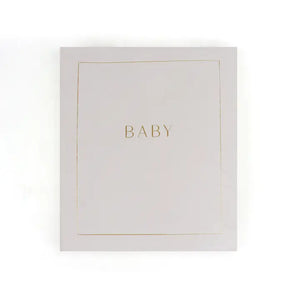 Baby Journal Cream with Gold Lettering