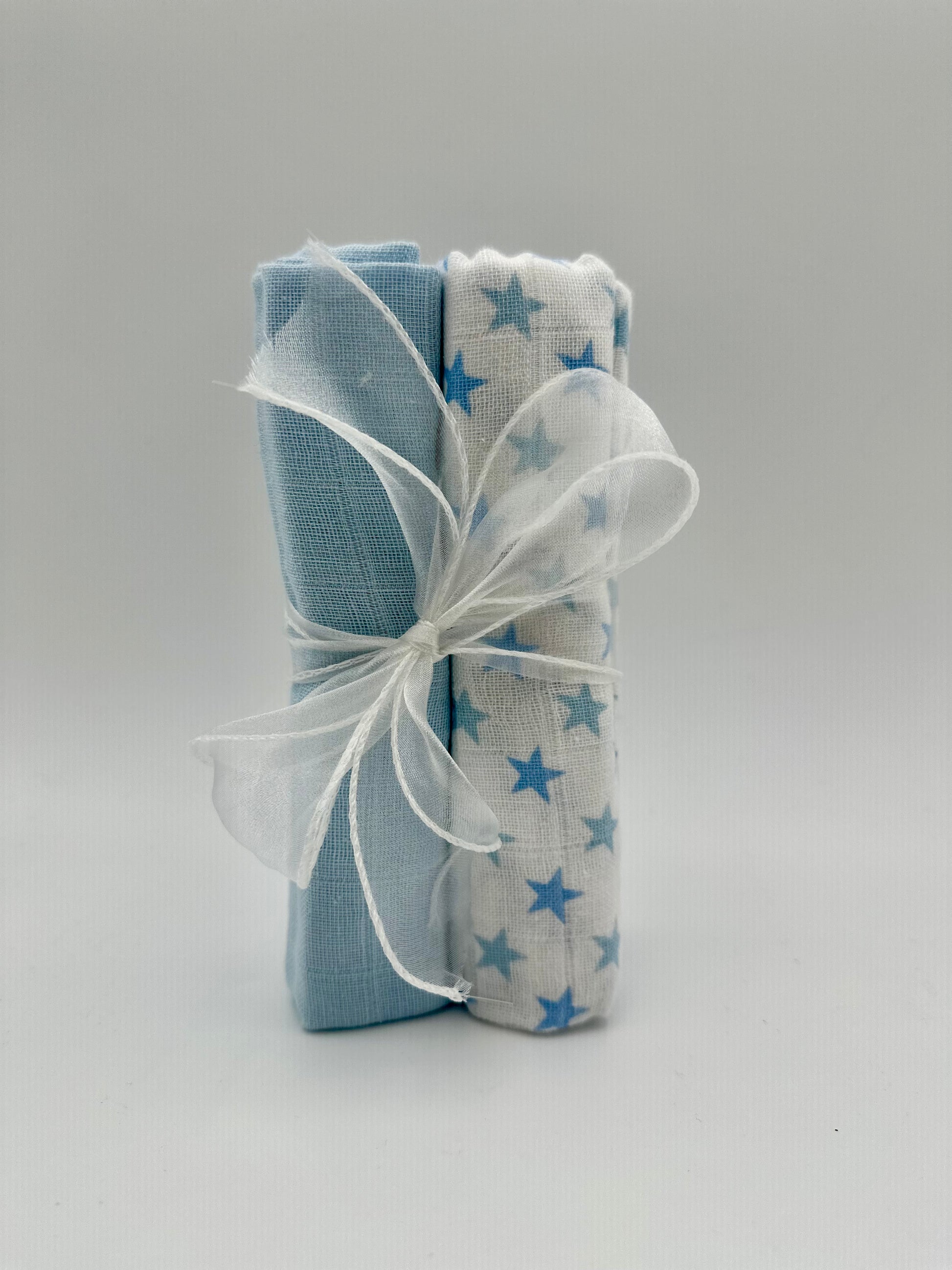 100% cotton muslin squares—soft, absorbent, and perfect for feeding, changing, or cleanup.