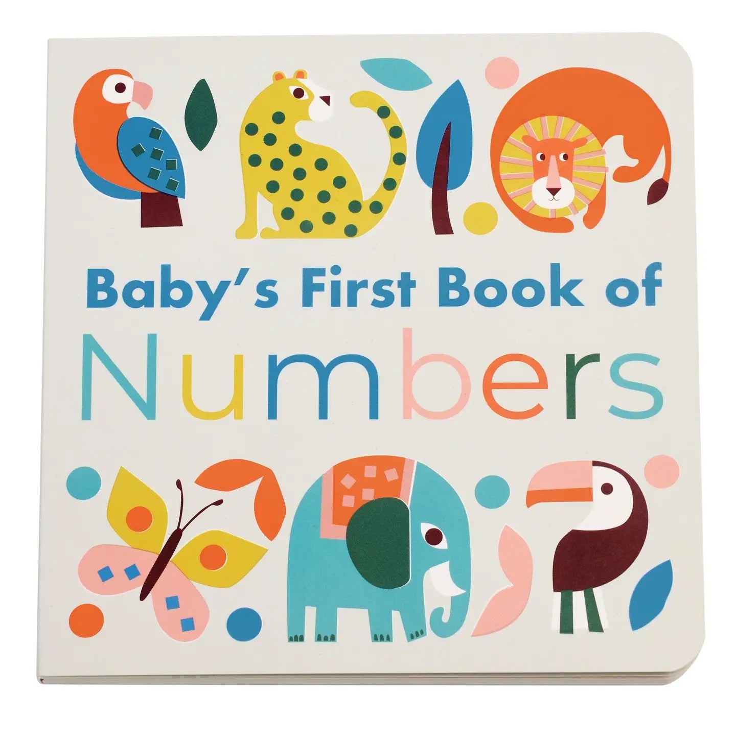 Baby's First Book of Numbers, with vibrant animal illustrations, thick card.