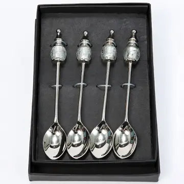 Clear bead coffee spoons in packaging.