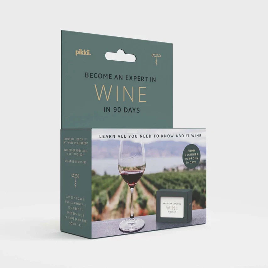Wine expertise slide box set for 90-day learning journey.