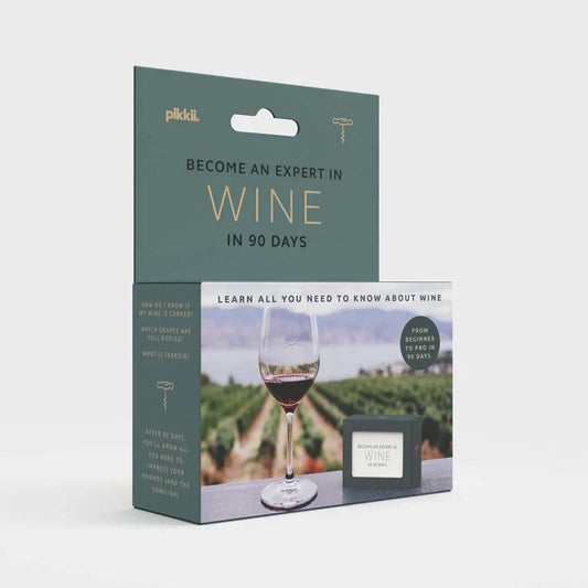 Wine expertise slide box set for 90-day learning journey.